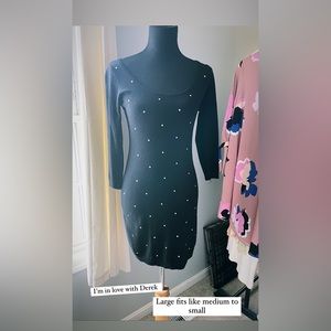 Scoop neck sweater dress very light weight soft